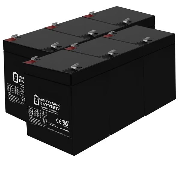 12V 5AH Battery Replaces Security Alarm CADDXNETWORX NX-8E - 6 Pack, Mighty Max Battery, Mfr#: ML5-12MP660279213331508